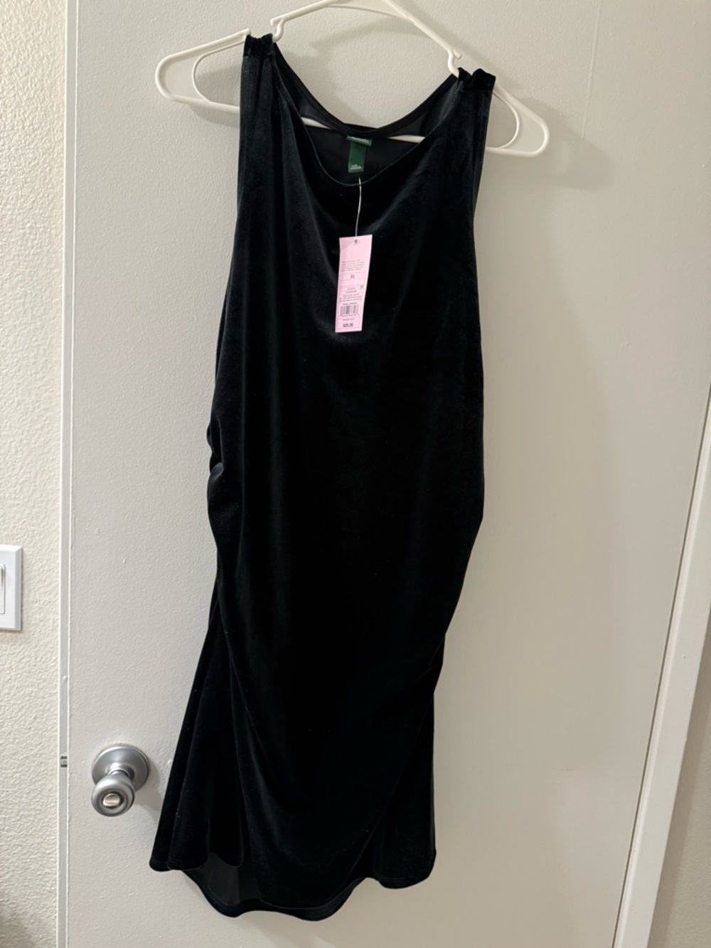 wild fable Black Velvet Midi Dress